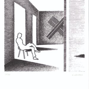 ANTOON DE CLERCK (1923-2001) ZITTEND FIGUUR GRAFIEK-ZEEFDRUK PAPIER