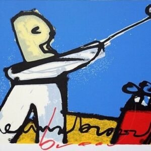 HERMAN BROOD GOLFSPELER ZEEFDRUK HANDGESIGNEERD H50XBR60
