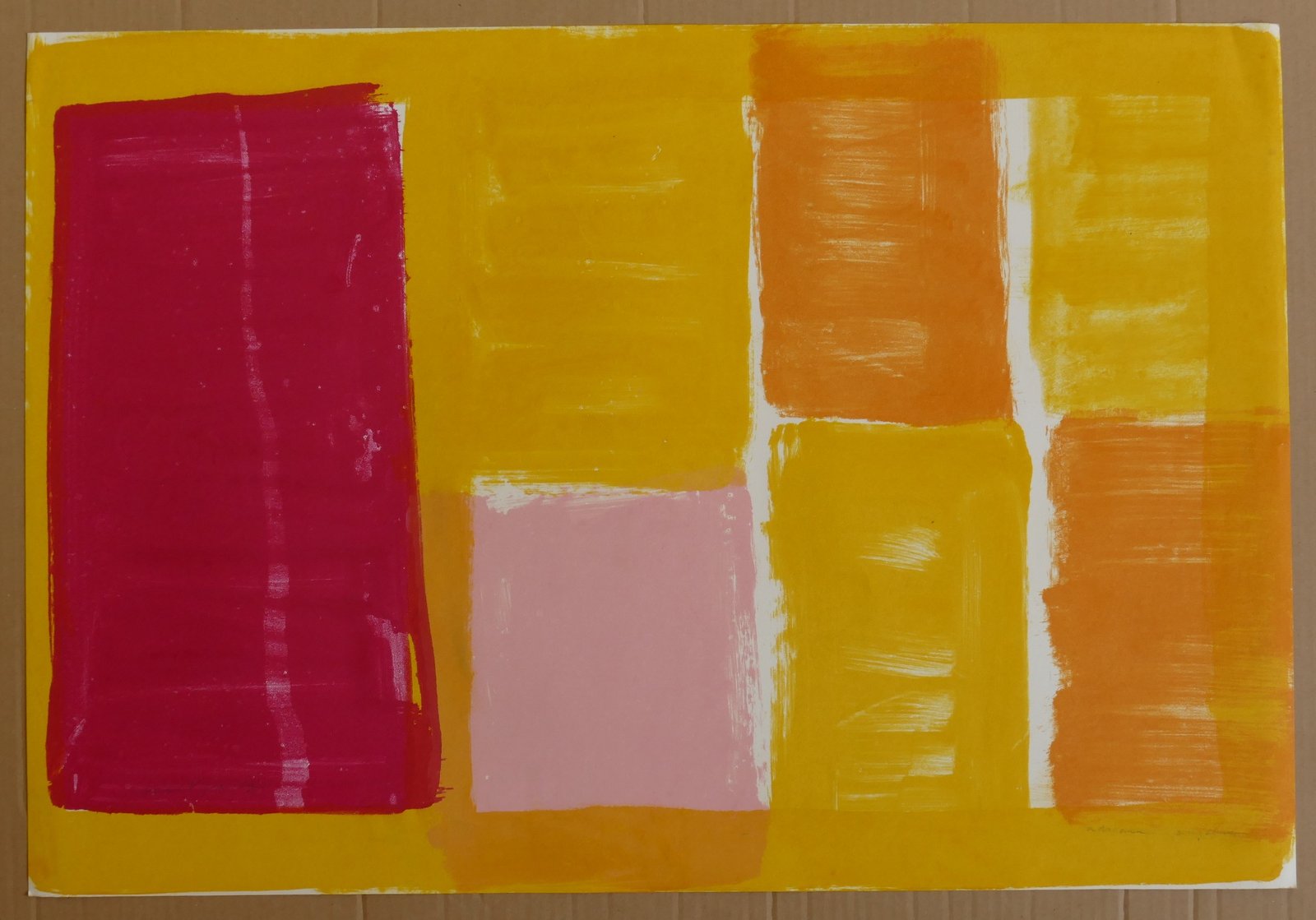 ADINE ENGELMAN (1937-2015) MONOTYPE / DIK PAPIER / H 55 X B 80