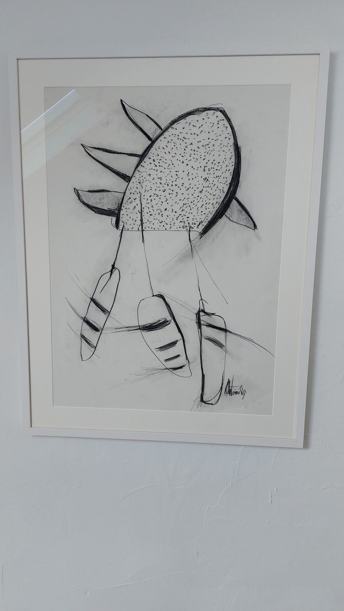 ANTOINE EIKEMANS (1953) B56XH77 HANDGESIGNEERD HOUTSKOOL