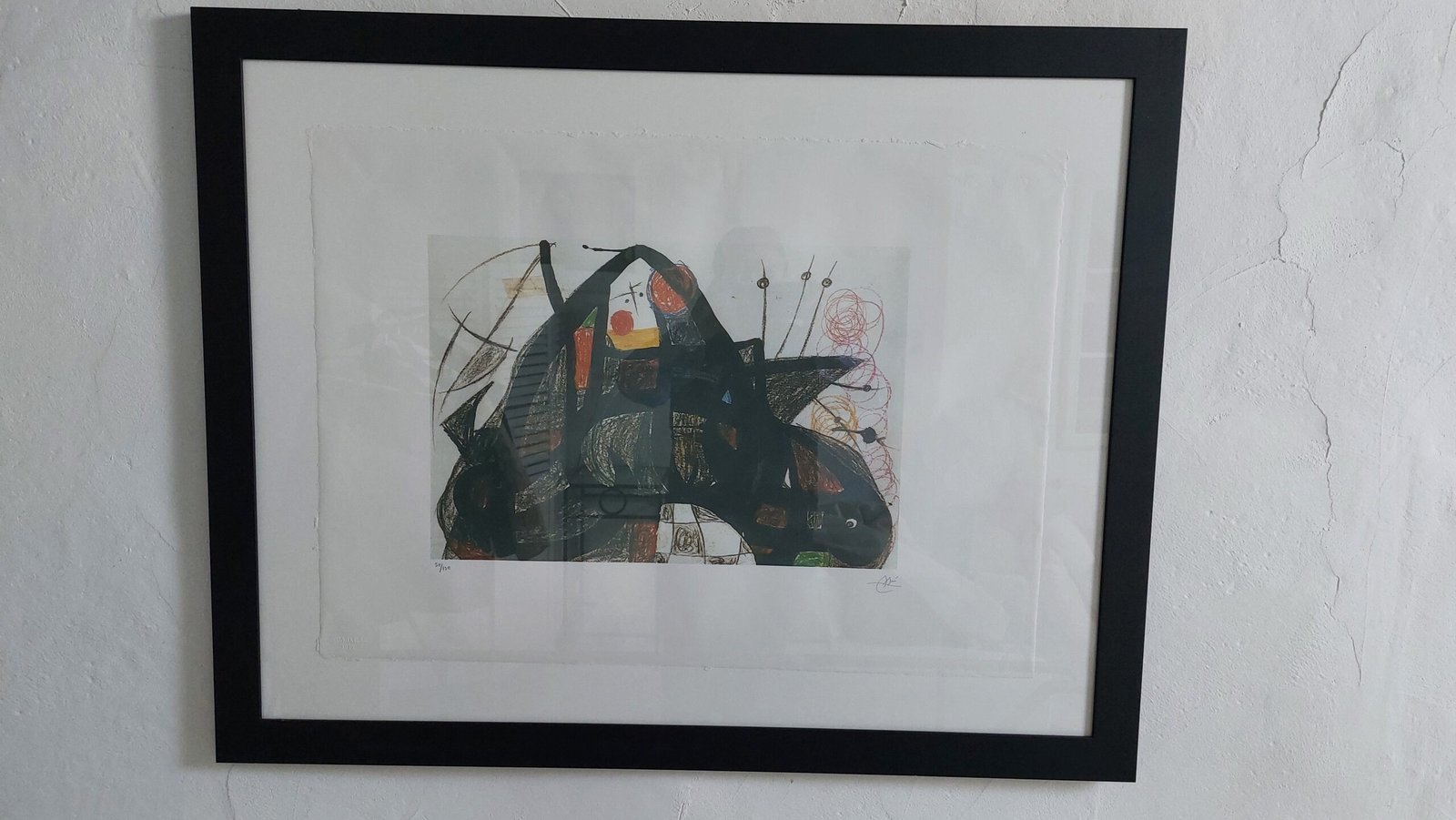 MIRO  50/150 + STEMPEL INGEKADERD ZWART B100XH80