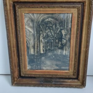 DELANOIS ALFRED (1875-1941) ETS MET KADER MET GLAS B45XH55