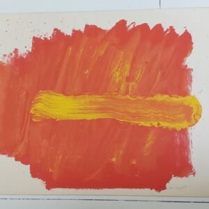 BRAM BOGART ORIGINELE KLEURENLITHO ORANJE-GEEL B73XH56